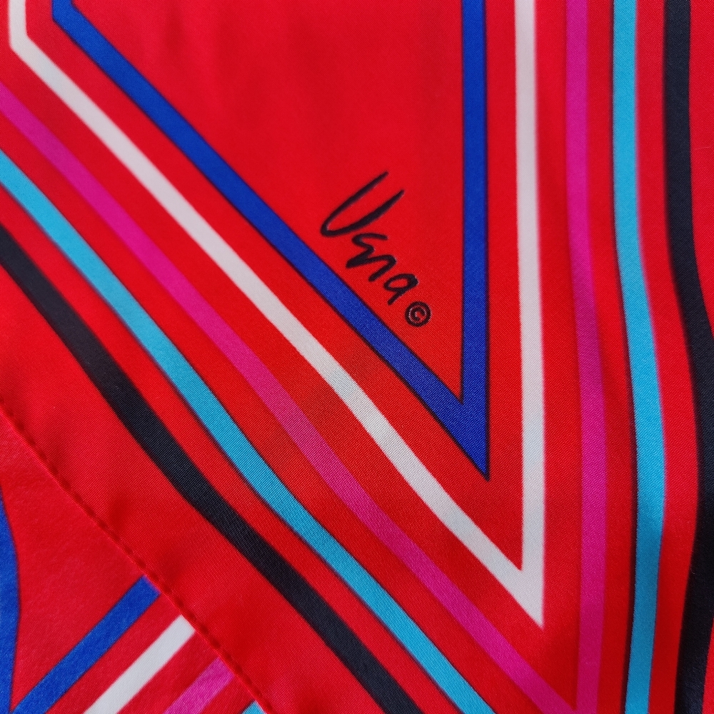 Vintage Vera Neumann scarf 🧣| red with stripes